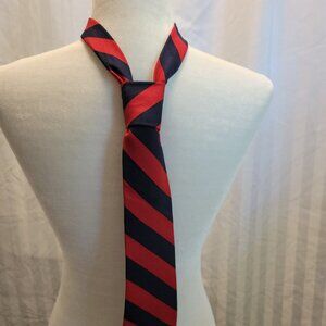 Vintage Austin Reed Red and Navy Striped Neck Tie